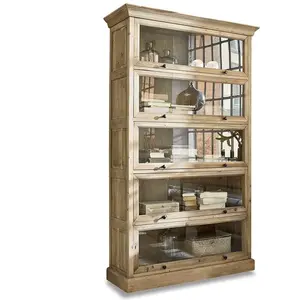 LOBERON Armoire Stourbridge, marron vieilli (45 x 120 x 207cm) pas cher