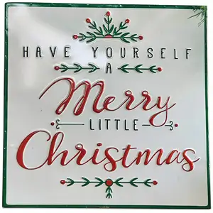 LOBERON Décoration murale Merry Merry, blanc (0.5 x 30.5 x 30.5cm)