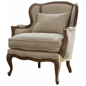 LOBERON Fauteuil Kingswinford, crème (77 x 79 x 87cm)