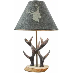 LOBERON Lampe à poser Lodge, gris/marron (46cm) pas cher