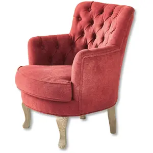 LOBERON Fauteuil Calgary, rouge (70.5 x 64 x 77cm)