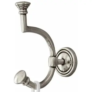Loberon Patère Corinne - H/L/P env. 11/4 / 8.5 cm - Couleur Argent, argenté