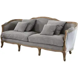 LOBERON Canapé Monneville, gris (78 x 215 x 90cm)Vendu parloberon
