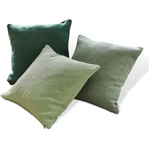 Comparateur de prix : LOBERON Lot de 3 housses de coussins Alienor, vert (40 x 40cm)