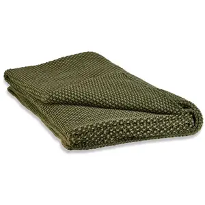 LOBERON Plaid Amberley, vert (130 x 170cm) pas cher