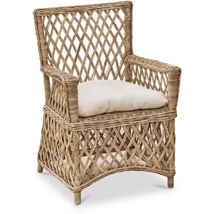 LOBERON Fauteuil Elkiovar, marron (71 x 69 x 96cm)