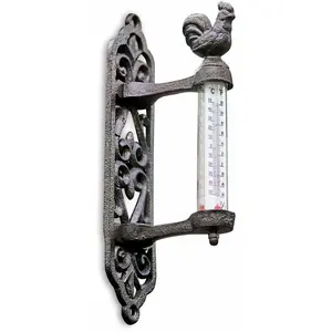 Loberon Thermomètre Seraux, marron (5 x 8 x 21cm)Vendu parloberon