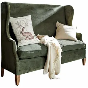 LOBERON Canapé Ombra, vert vieilli (60 x 150 x 120cm)