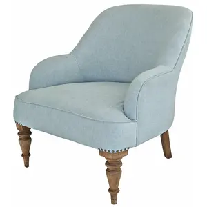 LOBERON Fauteuil Ainsley, bleu (80 x 77 x 84cm) pas cher