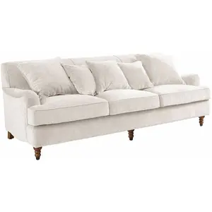 LOBERON Canapé Isa, crème (95 x 224 x 80cm)
