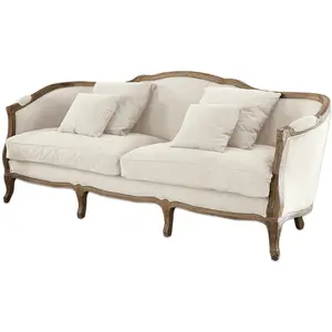 LOBERON Canapé Monneville, crème (78 x 215 x 90cm)