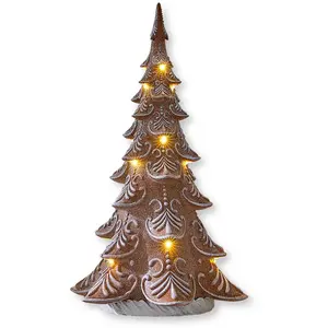 LOBERON Arbre décoratif Anyama, marron (26.5 x 23 x 42.5cm)