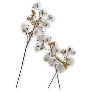 LOBERON Lot de 3 tiges Sauves, blanc (8 x 18 x 72cm)Vendu parloberon