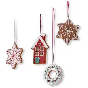 Comparateur de prix : LOBERON Lot de 4 décorations à suspendre Hestur, multicolore (2 x 11 x 13cm)