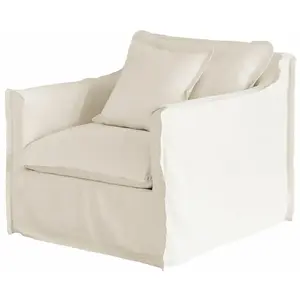 LOBERON Fauteuil Tienen, crème (94 x 88 x 80cm)