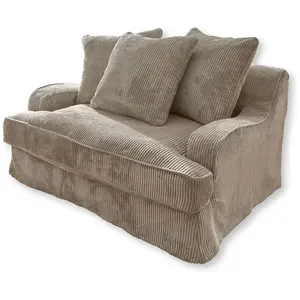 LOBERON Canapé Monaco, gris (95 x 130 x 80cm)