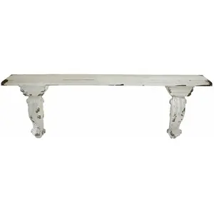 Loberon Console murale Mouscron, blanc vieilli (18 x 100 x 32cm)