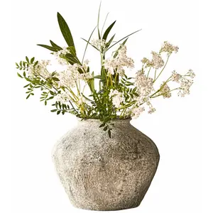 LOBERON Vase Champs, gris vieilli (30cm)
