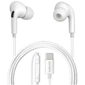 Comparateur de prix : Écouteurs Filaires USB-C Intra-auriculaire Télécommande 4smarts Blanc