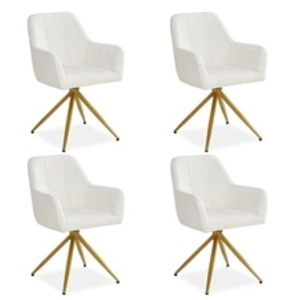 Homestyle4u Chaise de salle à manger lot 4 chaises blanc