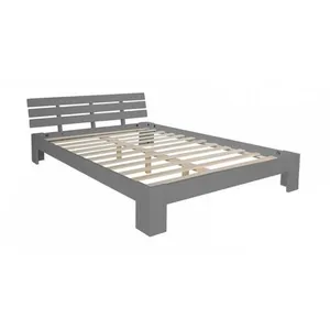 Lit homestyle4u gris pas cher
