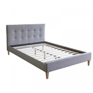 Homestyle4u Lit rembourré avec matelas 120x200 Sommier à lattes pas cher