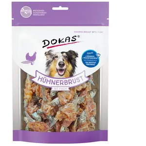 Comparateur de prix : 220g Dokas Friandises à mâcher poulet, poisson - Friandises pour chien