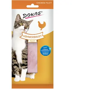 Comparateur de prix : friandise à mâcher pour chat au filet de poulet Dokas 22g