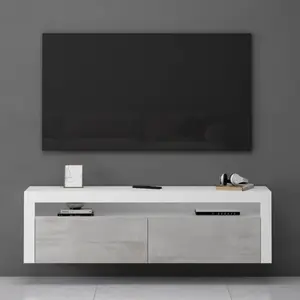 Mai&mai - Meuble tv Suspendue Armoire 2 Portes avec Soft-Close Table t... pas cher