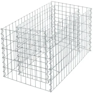 Estexo Jardinière en gabion en métal galvanisé 90 x 50 x 50 cm pas cher