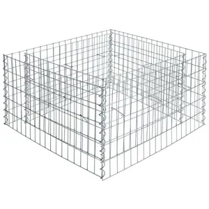 ESTEXO Jardinière en gabion à pierres en métal galvanisé 270 x 90 x 50 cm pas cher