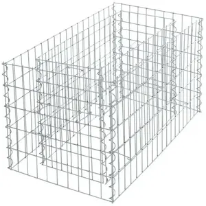 ESTEXO Jardinière en gabion à pierres en métal galvanisé 270 x 50 x 50 cm pas cher