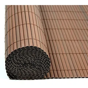 ESTEXO Brise vue de jardin balcon résistant en PVC Marron / 0,90 x 5 m pas cher