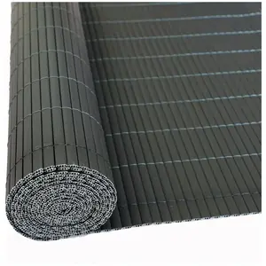 Estexo Brise vue de jardin balcon résistant en PVC Gris / 1,20 x 4 m pas cher