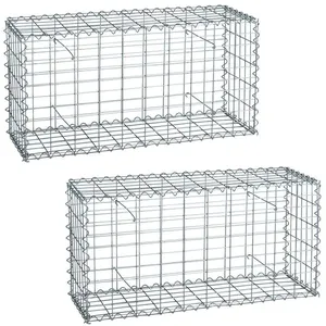 ESTEXO Gabions en pierre 2x 100x50x30 cm mur Écran d´intimité Corbeill... pas cher