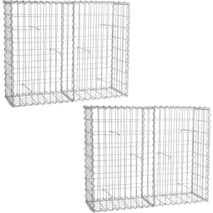 Estexo Lot de 2 gabions avec Spirales et entretoises 100 x 80 x 30 cm pas cher