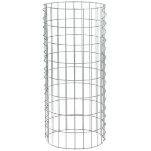 ESTEXO Gabion de pierre colonne ronde en métal galvanisé ø 35 cm 0,80 m pas cher
