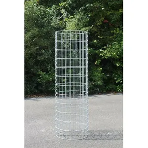 ESTEXO Gabion de pierre colonne ronde en métal galvanisé Ø 35 cm 1,00 m pas cher