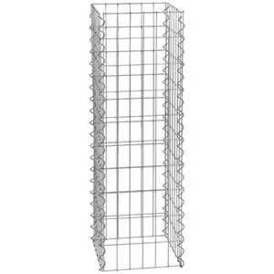 Estexo Gabion à pierres colonne en métal galvanisé hauteur 50 / 100 / 150 / 200 cm 1,00 m pas cher