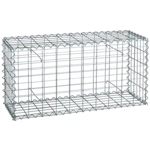 Estexo Gabion à pierres en métal galvanisé 100x50x30 cm pas cher