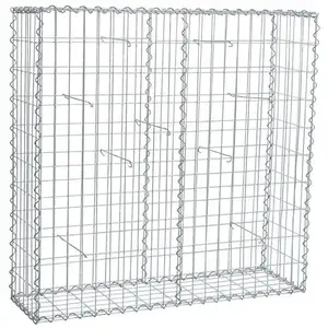 Estexo Gabion à pierres en métal galvanisé 100x100x30 cm pas cher