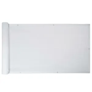 ESTEXO Brise vue jardin balcon en PEHD 6 m blanc / 75x600cm pas cher