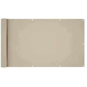ESTEXO Brise vue de balcon jardin en PVC 6 m crème / 90x600cm pas cher