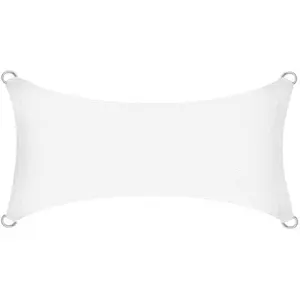 ESTEXO Voile d'ombrage en polyéthylène blanc / 2x4m (droit) pas cher