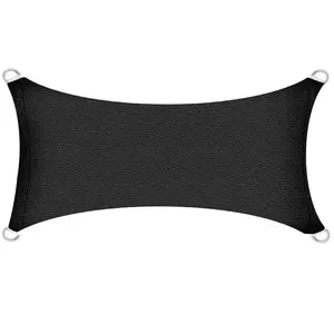 ESTEXO Voile d'ombrage en polyéthylène anthracite / 2x4m (droit) pas cher