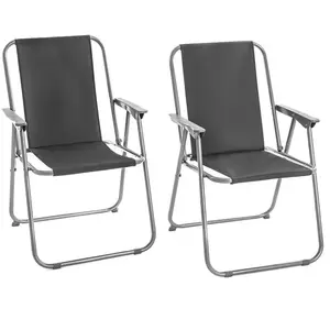 Estexo Chaise de camping Chaise pliante Lot de 2 Chaise de Plage Chaise Outdoor pas cher