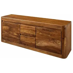 Massivmoebel24 Meuble TV 147x40 Palissandre ciré Noisette TORONTO N° 200