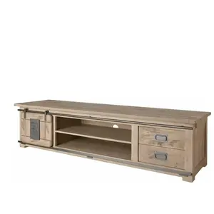 Comparateur de prix : Massivmoebel24 - Meuble tv 200x55 Manguier laqué blanchi railway 336