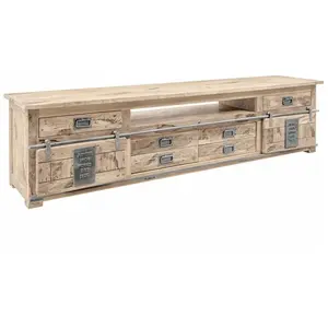 Meuble tv 240x50 Manguier laqué Whitewash railway 356 - beigeVendu parkaufland