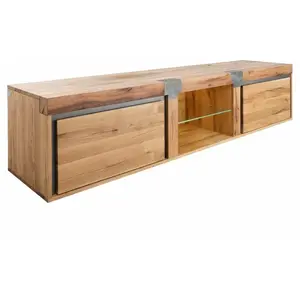 Comparateur de prix : Massivmoebel24 Meuble tv 220x48 Chênes sauvage et lombard huilé Bois n...